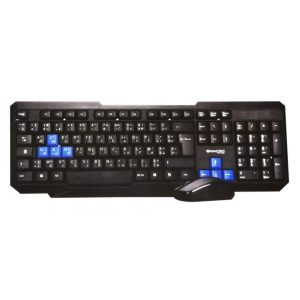 Ensemble Clavier Souris sans fil – Dimensions Clavier (L x P x H): 446 x 150 x 26 mm – Dimensions Souris (L x P x H): 101 x 55.5 x 34 mm – Résolution 1600dpi – Distance de fonctionnement: 8-10 m – Compatible avec Microsoft® Windows® XP et Windows® Vista/7/8/10 – Couleur Noir