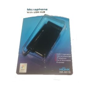 Hub 3 ports avec micro intégré – Connectivité USB 2.0 et Jck 3.5 mm – Couleur Noir