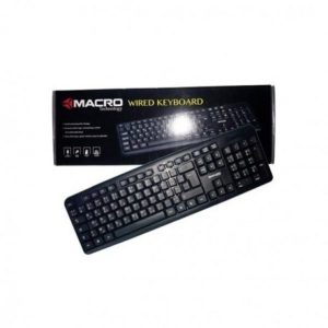 Clavier USB standard Macro K747474 – Français / Arabe – Interface: USB 2.0 – 104 touches – Hauteur des touches: 5.0mm – Dimensions: 440 (L) x 140 (W) x 25.5 (H) mm – Poids: 500 g