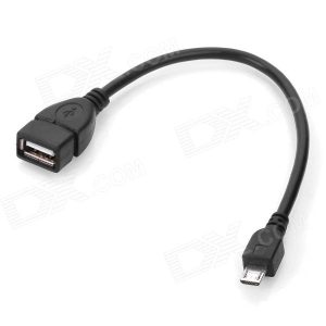 Cable USB OTG – Entré USB – Sortie Micro USB – Noir